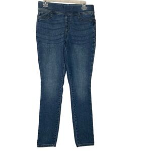 Ricki’s womens jeans pull on stretch elastic waist‎ size Medium blue denim pants